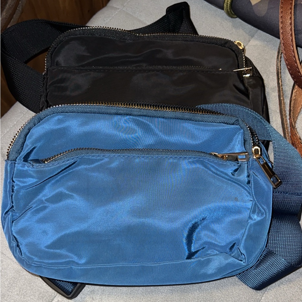 Stylish Black and Blue Men's Bum Bags